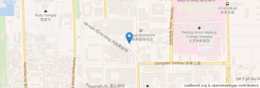 Mapa de ubicacion de 北京东华门美食坊夜市 en China, Pekín, Hebei, 东城区.