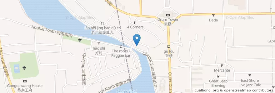 Mapa de ubicacion de kao rou ji en 中国, 北京市, 河北省, 西城区, 东城区.