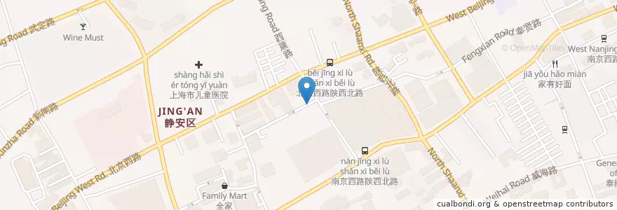 Mapa de ubicacion de Subway en چین, شانگهای, 静安区.