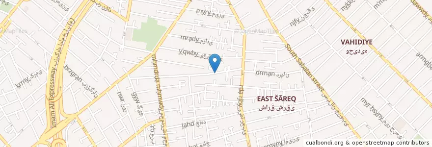 Mapa de ubicacion de مسجد رسول الله en İran, Tahran Eyaleti, شهرستان تهران, Tahran, بخش مرکزی شهرستان تهران.
