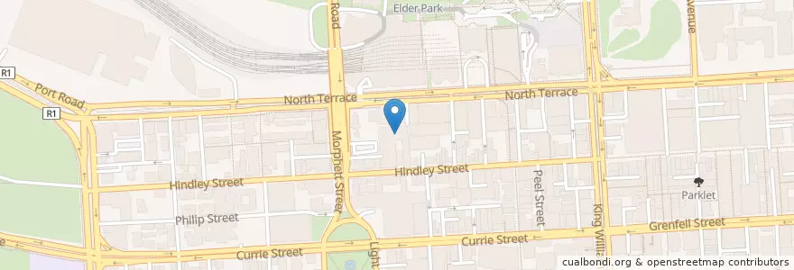 Mapa de ubicacion de GU Filmhouse en استرالیا, South Australia, Adelaide, Adelaide City Council.