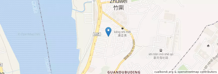 Mapa de ubicacion de 麥味登早午餐 en 台湾, 新北市, 淡水区.