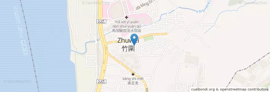 Mapa de ubicacion de 樹男咖啡館 en Taiwan, Neu-Taipeh, Tamsui.