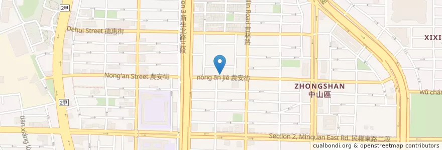 Mapa de ubicacion de 丸林魯肉飯 en تایوان, 新北市, تایپه, 中山區.