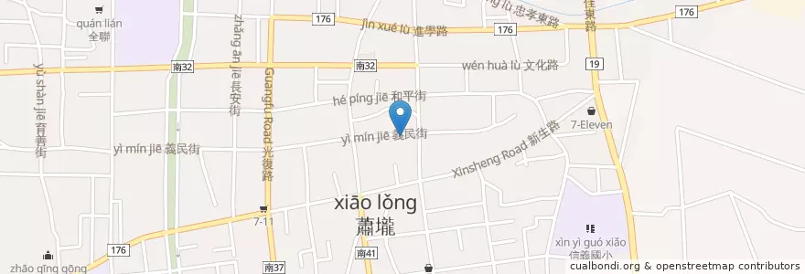 Mapa de ubicacion de 我家牛排 en 台湾, 台南市, 佳里区.