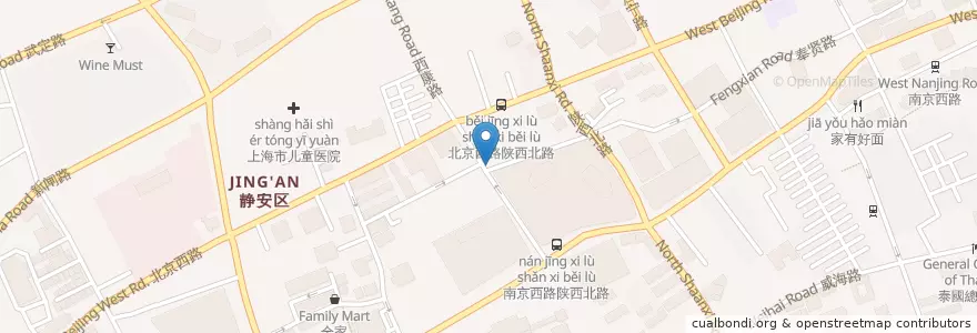 Mapa de ubicacion de Lobster X Chicken en China, Shanghai, Jing'an.