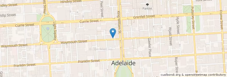 Mapa de ubicacion de soonta en 오스트레일리아, South Australia, Adelaide, Adelaide City Council.