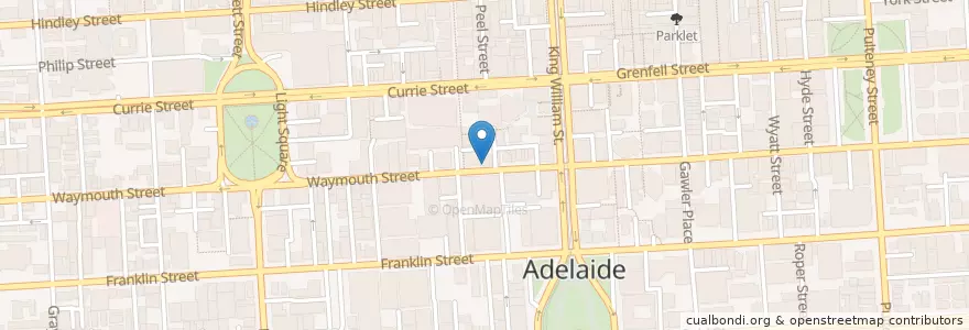 Mapa de ubicacion de Press en 오스트레일리아, South Australia, Adelaide, Adelaide City Council.