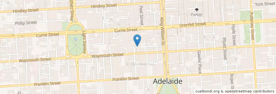 Mapa de ubicacion de Gypsy Dragon en 오스트레일리아, South Australia, Adelaide, Adelaide City Council.