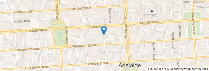 Mapa de ubicacion de For Foods Sake en Australie, Australie Méridionale, Adelaide, Adelaide City Council.