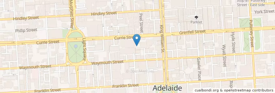 Mapa de ubicacion de The Spot Espresso en Austrália, Austrália Meridional, Adelaide, Adelaide City Council.
