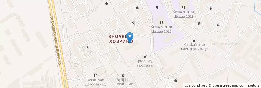 Mapa de ubicacion de район Ховрино en Rusland, Centraal Federaal District, Moskou, Северный Административный Округ, Район Ховрино.