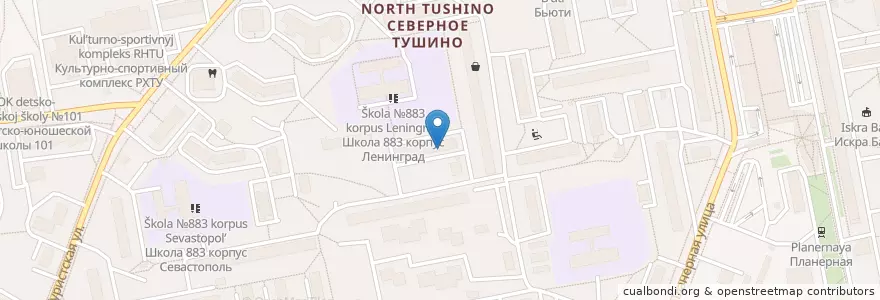 Mapa de ubicacion de North Tushino District en Russia, Central Federal District, Moscow, North-Western Administrative Okrug, North Tushino District.