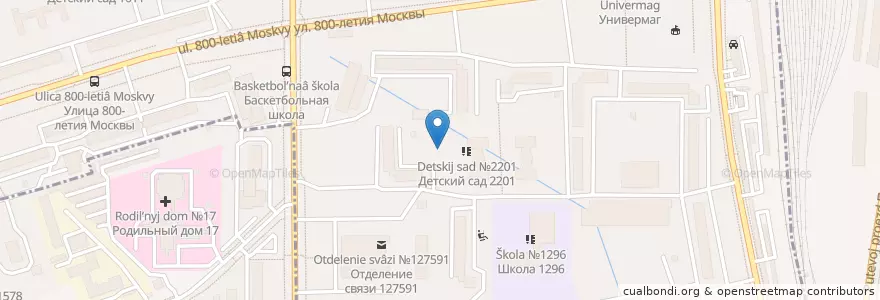 Mapa de ubicacion de Vostochnoye Degunino District en Russia, Central Federal District, Moscow, Northern Administrative Okrug, Vostochnoye Degunino District.