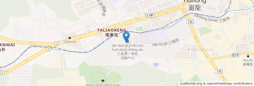 Mapa de ubicacion de 樹林三多圖書閱覽室 en تایوان, 新北市, 樹林區.