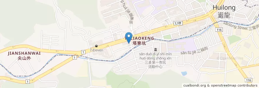Mapa de ubicacion de 五路鍋聖 en Taiwan, New Taipei, Shulin District.