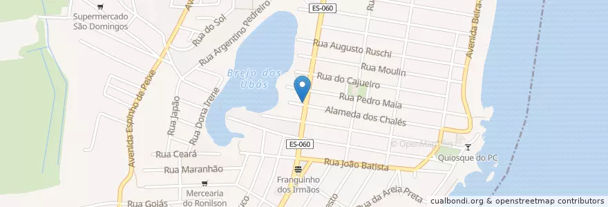 Mapa de ubicacion de Arabella en Brasilien, Südosten, Espírito Santo, Microrregião Itapemirim.