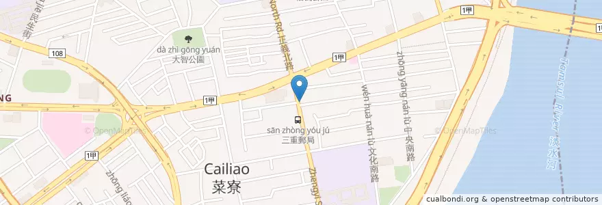 Mapa de ubicacion de 三重正義郵局(三重1支) en Taiwan, New Taipei.