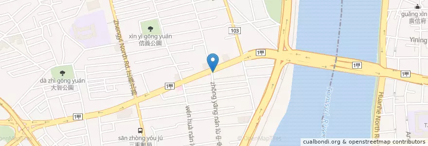 Mapa de ubicacion de 85度C en 타이완, 신베이 시.