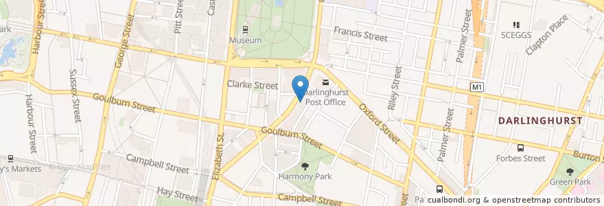 Mapa de ubicacion de The Soda Factory en Australia, Nueva Gales Del Sur, Council Of The City Of Sydney, Sydney.