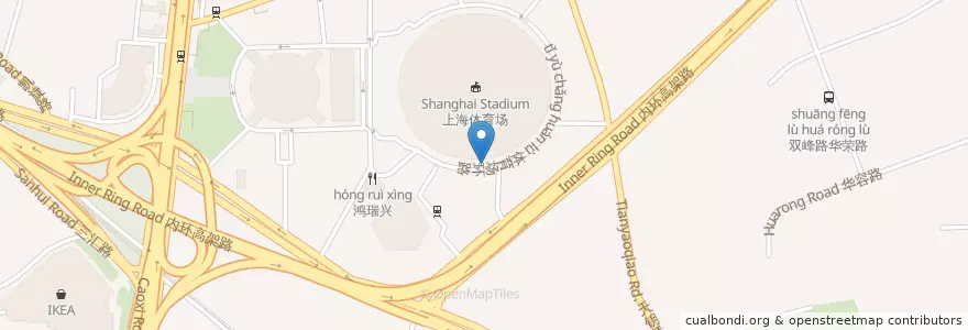 Mapa de ubicacion de Backery Pizza en China, Shanghai, Xuhui District.