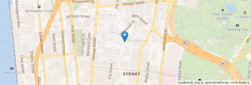 Mapa de ubicacion de Frankie's Pizza By The Slice en Australia, New South Wales, Council Of The City Of Sydney, Sydney.