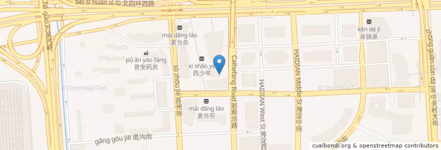 Mapa de ubicacion de 巴厘岛咖啡 en چین, پکن, هبئی, 海淀区.
