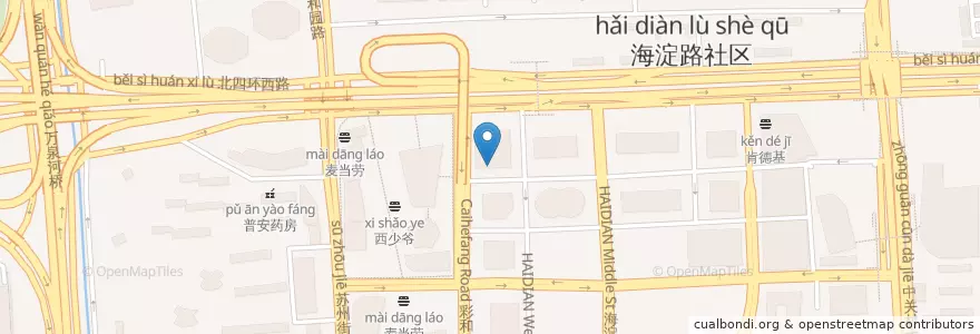 Mapa de ubicacion de 上海浦东发展银行 en 中国, 北京市, 河北省, 海淀区.