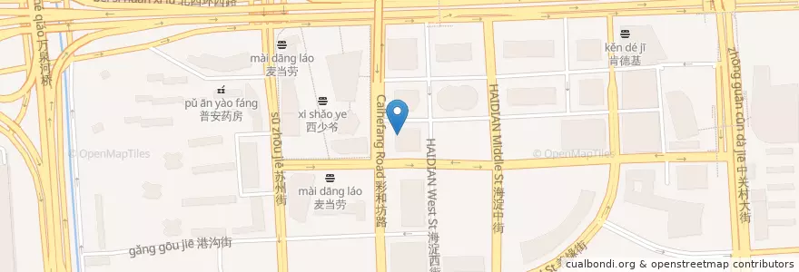 Mapa de ubicacion de 北京银行 en 중국, 베이징시, 허베이성, 海淀区.