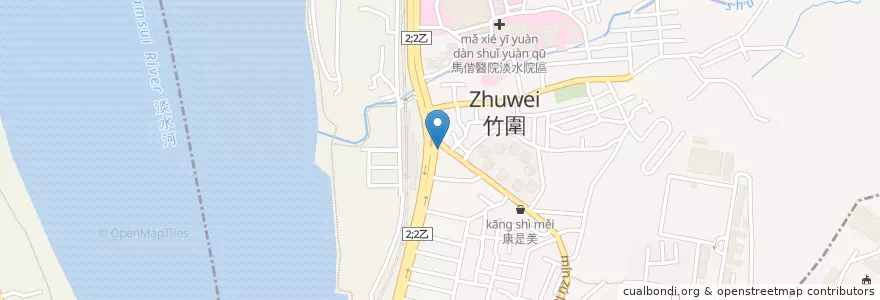 Mapa de ubicacion de 滷底撈 en Taïwan, Nouveau Taipei, Tamsui.