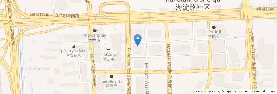 Mapa de ubicacion de 中国民生银行 en 中国, 北京市, 河北省, 海淀区.