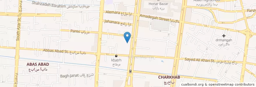 Mapa de ubicacion de رستوران ایتالیایی ونیز en イラン, エスファハーン, شهرستان اصفهان, بخش مرکزی شهرستان اصفهان, اصفهان.