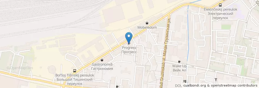 Mapa de ubicacion de Прогресс en Russland, Föderationskreis Zentralrussland, Moskau, Zentraler Verwaltungsbezirk, Пресненский Район.