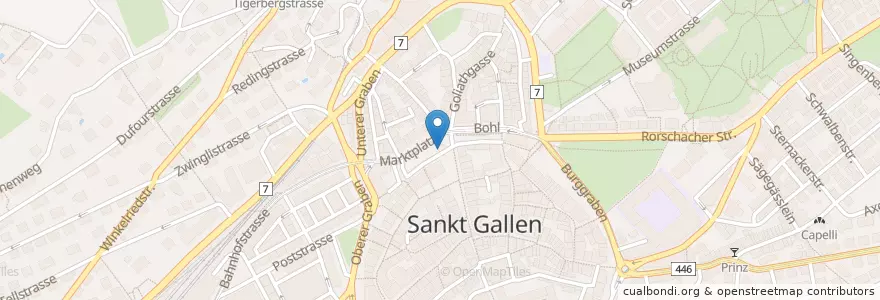 Mapa de ubicacion de Gabriel en 瑞士, Sankt Gallen, Wahlkreis St. Gallen, St. Gallen.