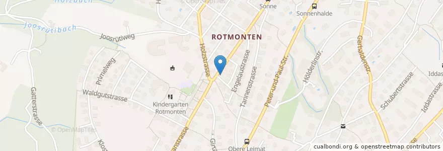 Mapa de ubicacion de Rotmontenhof en 스위스, Sankt Gallen, Wahlkreis St. Gallen, St. Gallen.