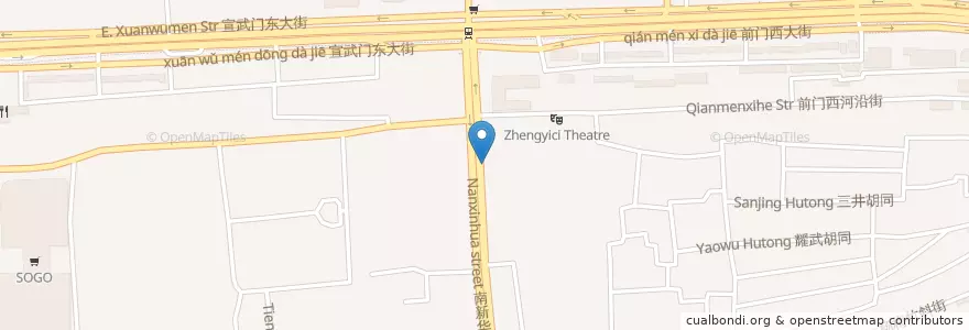 Mapa de ubicacion de 师范大学附属中学 en China, Pequim, Hebei, 西城区.