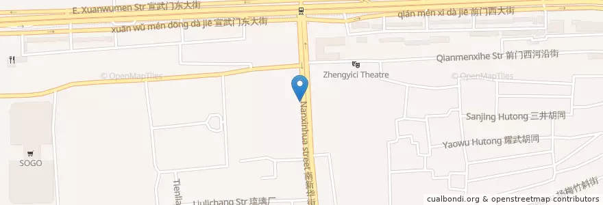 Mapa de ubicacion de 北京第一实验小学 en China, Peking, Hebei, 西城区.