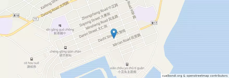 Mapa de ubicacion de 米苔目嫂海產店 en تایوان.