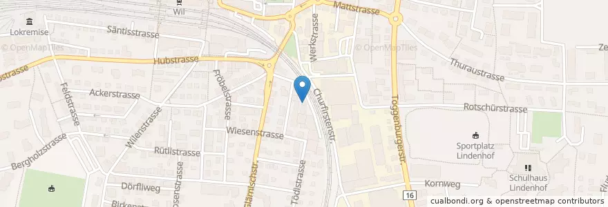 Mapa de ubicacion de Wilingua Sprach und Handelsschule en Schweiz, Sankt Gallen, Wahlkreis Wil, Wil (Sg).