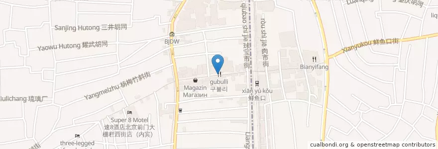 Mapa de ubicacion de 구불리 en 中国, 北京市, 河北省, 西城区.