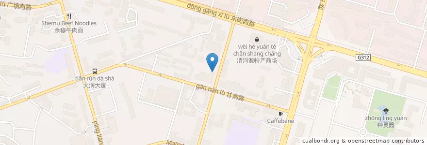 Mapa de ubicacion de 老东乡(农民巷店) en Китай, Ганьсу, Ланьчжоу, 城关区, 东岗西路街道.