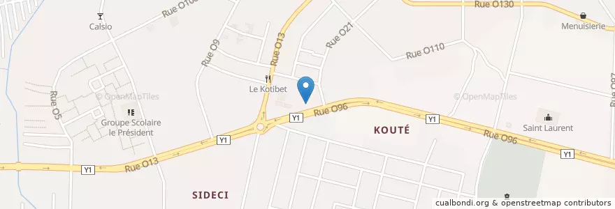Mapa de ubicacion de Collège Merajea en Costa Do Marfim, Abidjan, Yopougon.
