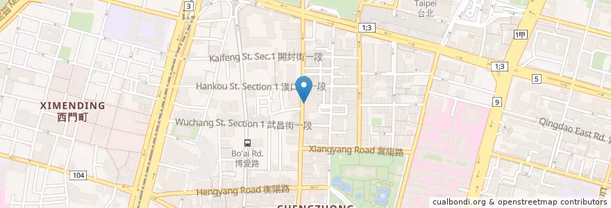 Mapa de ubicacion de 台新銀行 en 臺灣, 新北市, 臺北市, 中正區.
