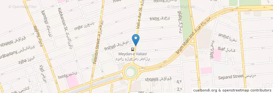 Mapa de ubicacion de بانک پاسارگاد en 伊朗, 德黑兰, شهرستان تهران, 德黑蘭, بخش مرکزی شهرستان تهران.