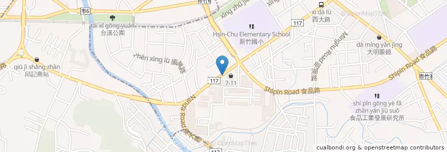 Mapa de ubicacion de 新竹教育大學 en Тайвань, Тайвань, Синьчжу.