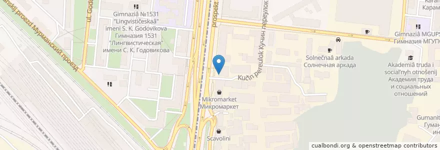 Mapa de ubicacion de Contact en Rusland, Centraal Federaal District, Moskou, Северо-Восточный Административный Округ, Останкинский Район.