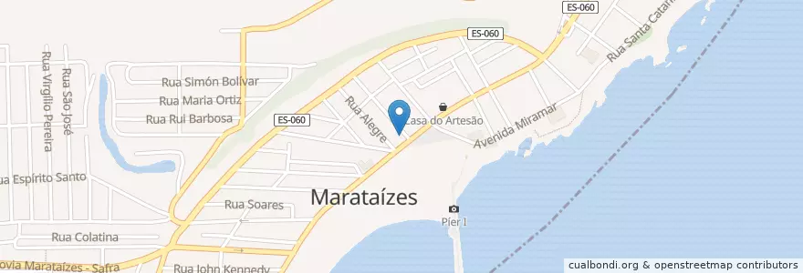 Mapa de ubicacion de Pizzaria Patinhas en برزیل, منطقه جنوب شرقی برزیل, اسپیریتو سانتو, Região Geográfica Intermediária De Cachoeiro De Itapemirim, Microrregião Itapemirim, Marataízes.
