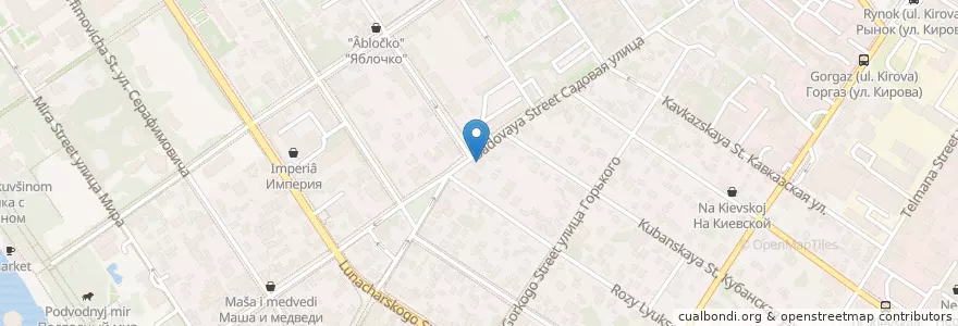 Mapa de ubicacion de Корсар en Россия, Южный Федеральный Округ, Краснодарский Край, Городской Округ Геленджик.