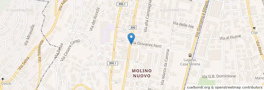 Mapa de ubicacion de Giulio & Silvana Take Away en İsviçre, Ticino, Distretto Di Lugano, Lugano, Circolo Di Lugano Ovest.