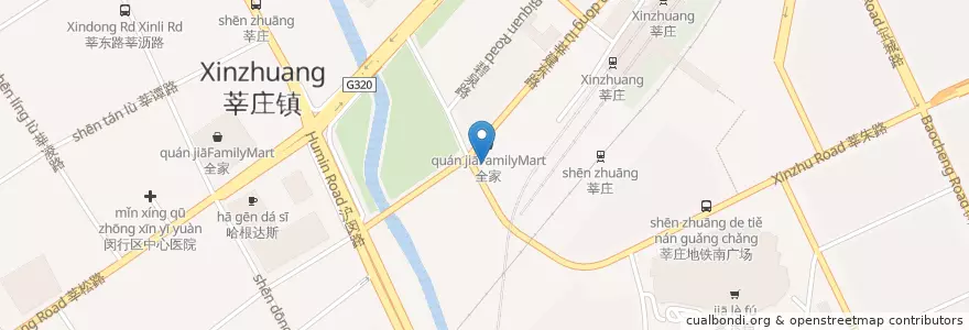 Mapa de ubicacion de 时光咖啡馆 en Китай, Шанхай, Миньхан.